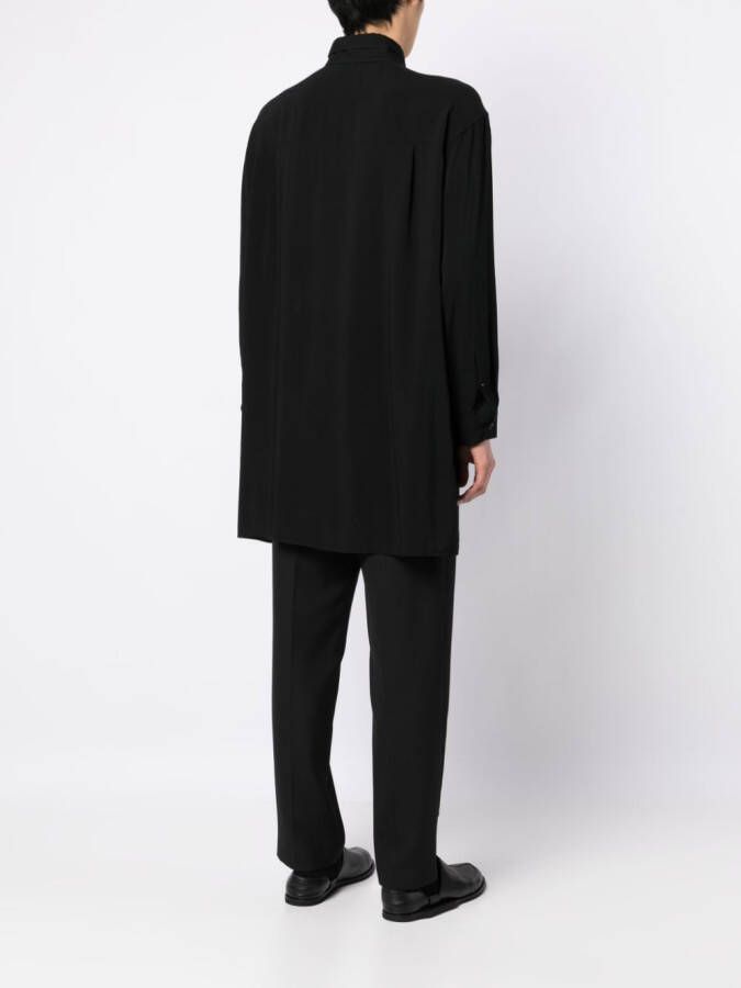 Yohji Yamamoto Overhemd met print Zwart