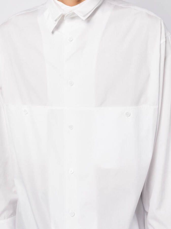 Yohji Yamamoto Overhemd met vlakken Wit
