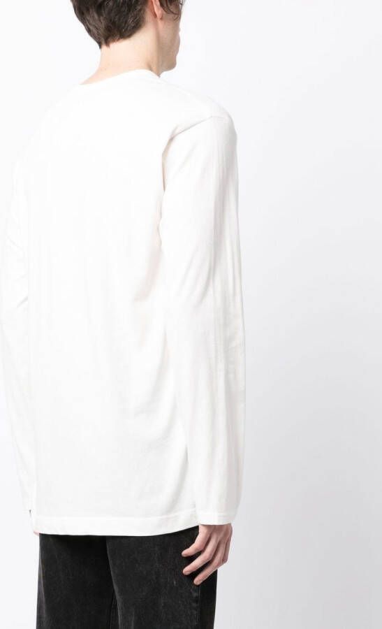 Yohji Yamamoto T-shirt met lange mouwen Wit
