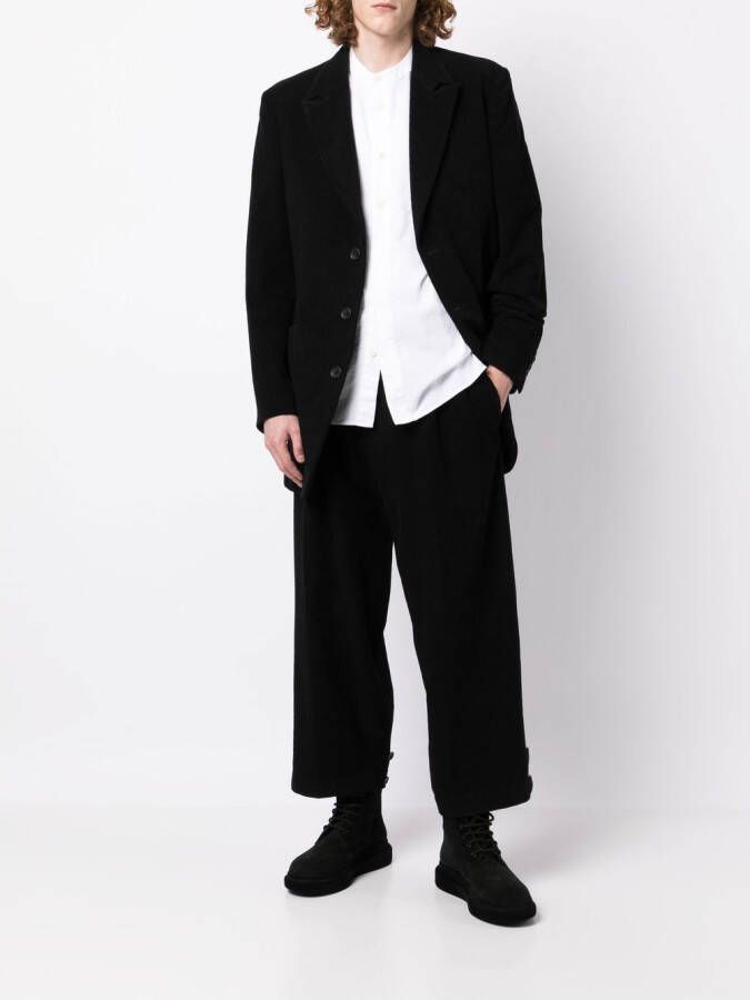 Yohji Yamamoto Ribfluwelen broek Zwart