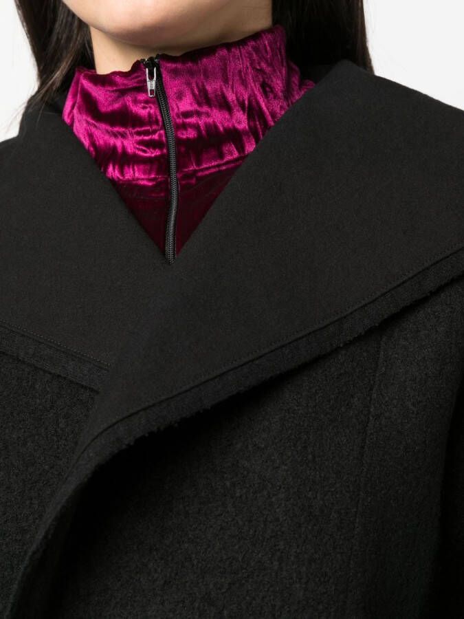 Yohji Yamamoto Jack met gespleten detail Zwart