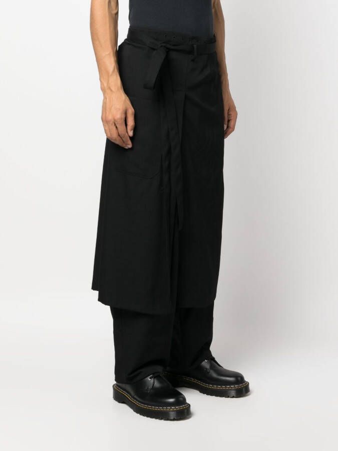 Yohji Yamamoto Straight broek Zwart