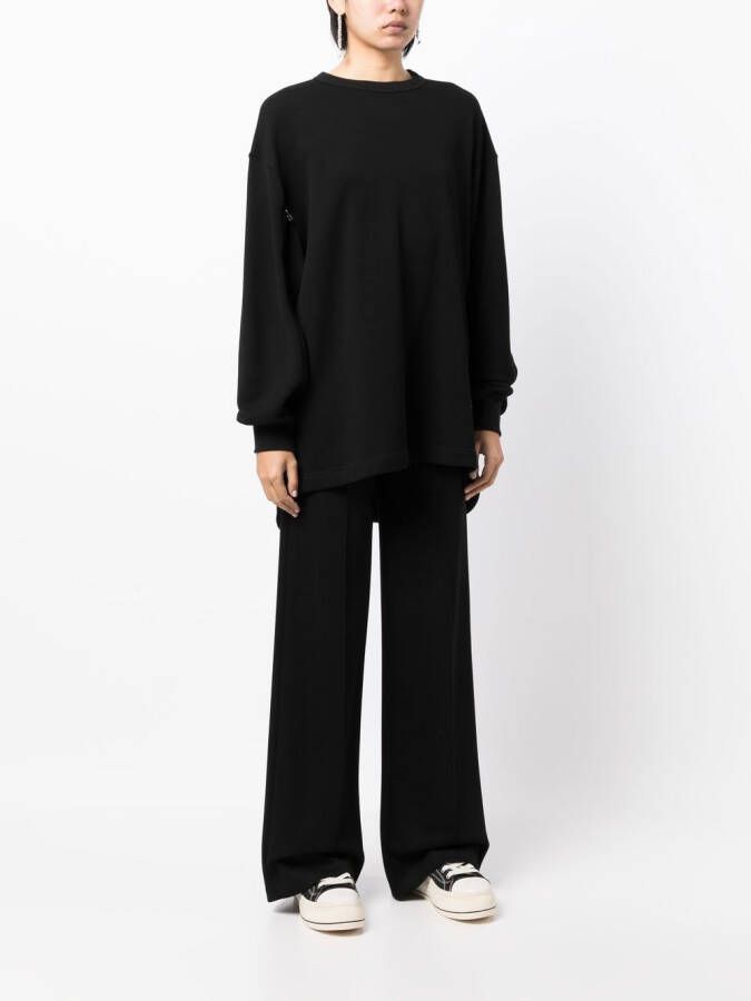 Yohji Yamamoto Sweater met rits Zwart