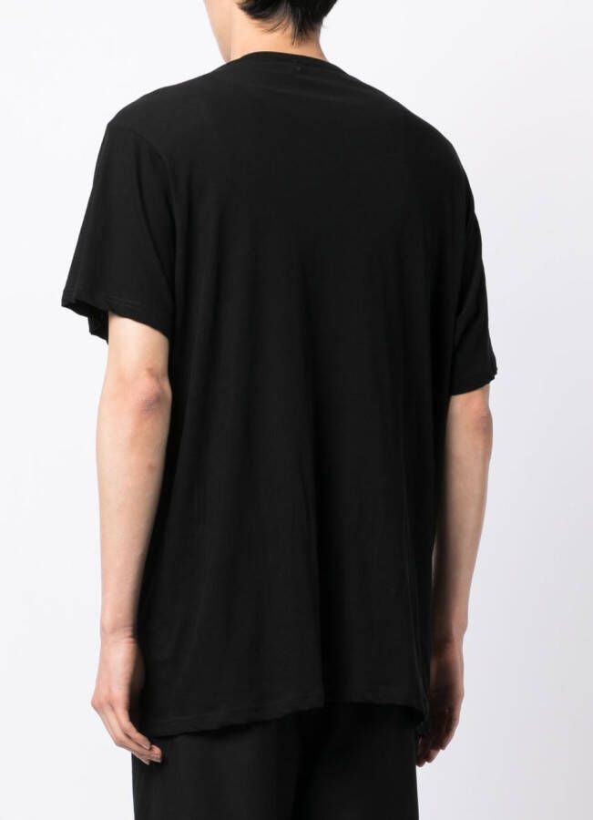 Yohji Yamamoto T-shirt met details Zwart