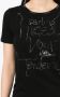 Yohji Yamamoto T-shirt met geborduurd logo Zwart - Thumbnail 5