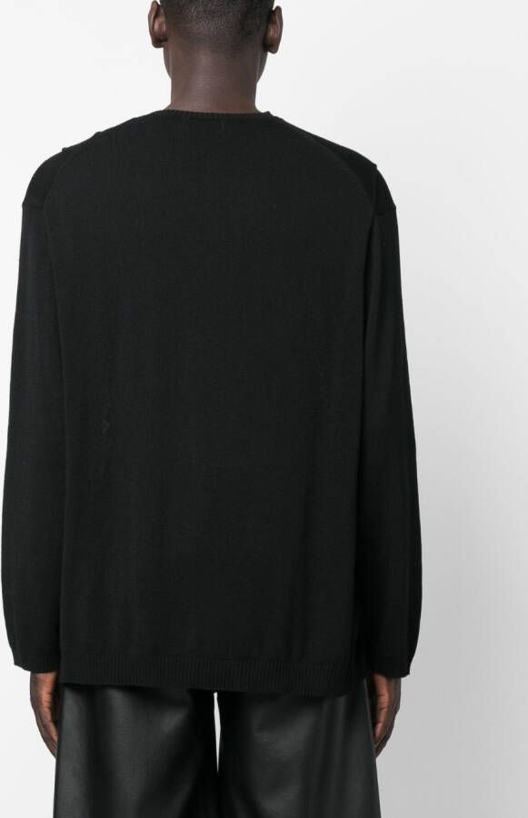 Yohji Yamamoto Uitgesneden overhemd Zwart