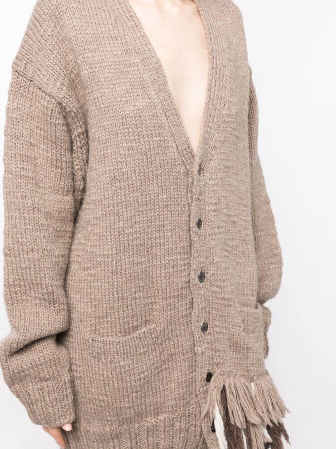 Yohji Yamamoto Vest met V-hals Bruin