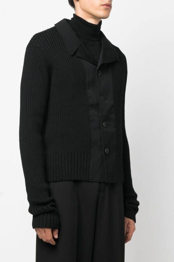 Yohji Yamamoto Wollen vest Zwart