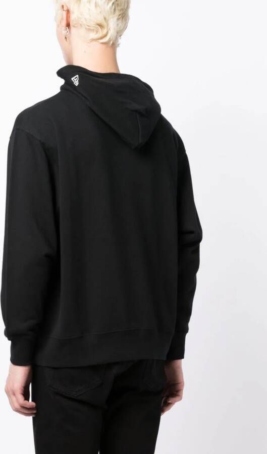 Yohji Yamamoto x New Era hoodie met logoprint Zwart