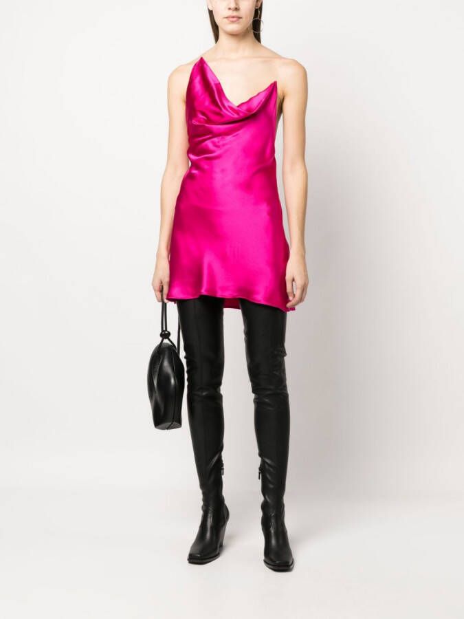 Y Project Zijden mini-jurk Roze