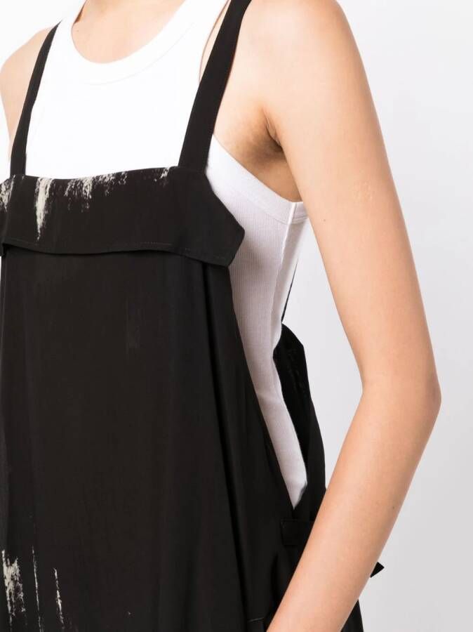 Y's Midi-jurk met bloemenprint Zwart