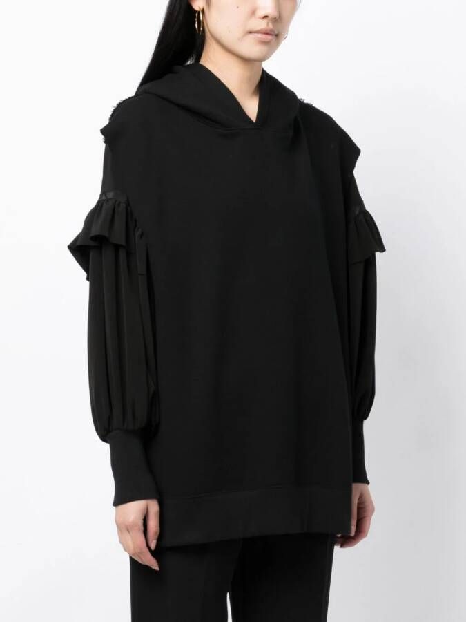 Y's Gelaagde hoodie Zwart