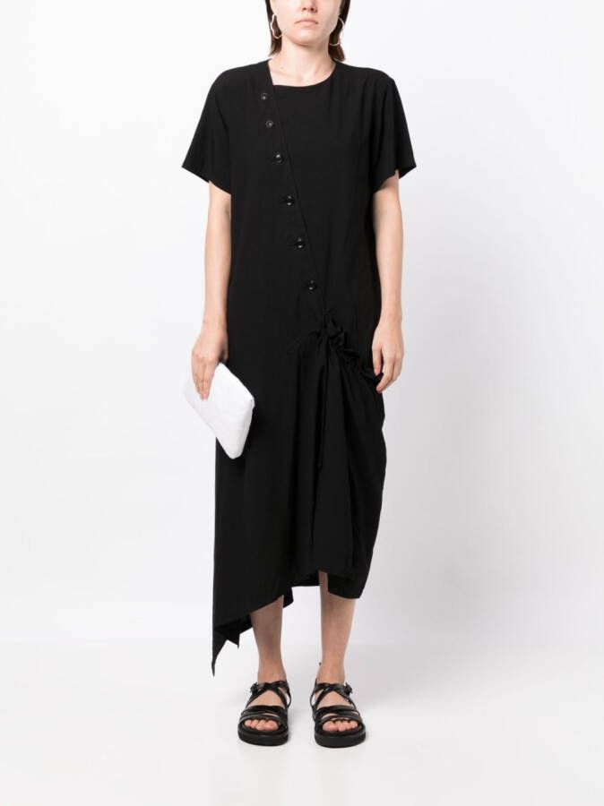 Y's Maxi-jurk met korte mouwen Zwart