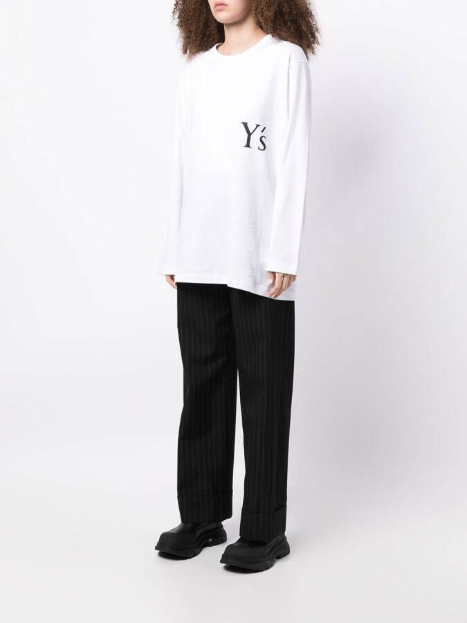Y's Sweater met logoprint Wit