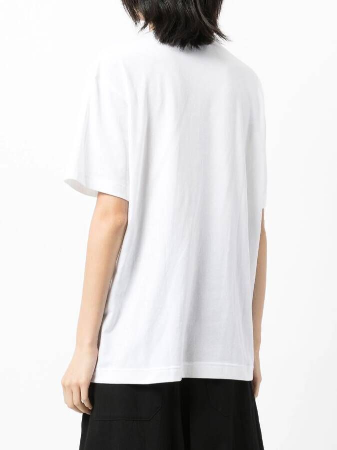Y's T-shirt met borduurwerk Wit