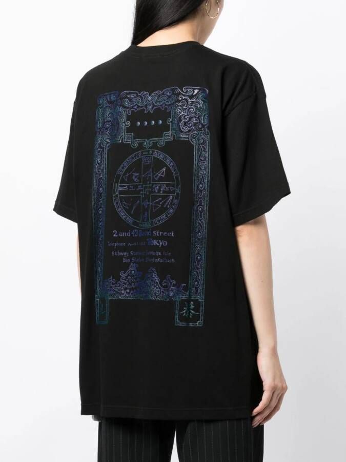 Y's T-shirt met grafische print Zwart