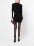 Saint Laurent Mini-jurk met lange mouwen Zwart - Thumbnail 2