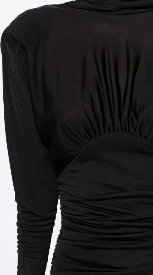 Saint Laurent Mini-jurk met lange mouwen Zwart