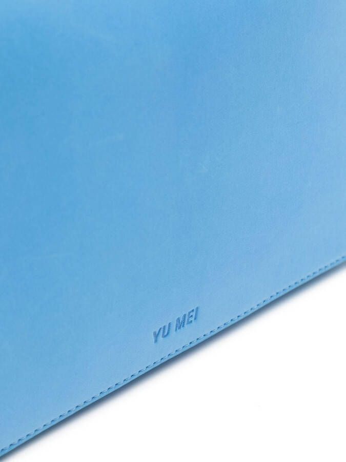 Yu Mei Brooke leren schoudertas Blauw