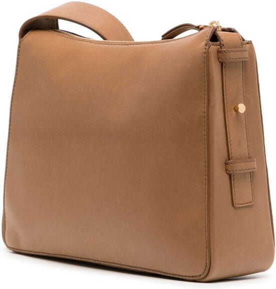 Yu Mei Brooke leren schoudertas Bruin