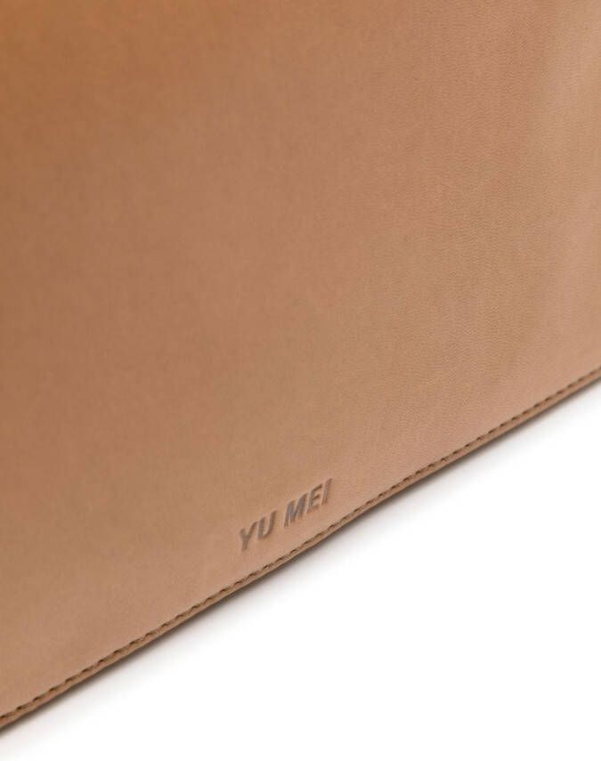 Yu Mei Brooke leren schoudertas Bruin