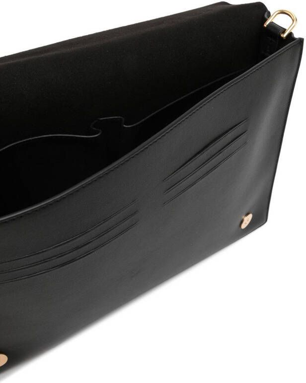 Yu Mei Laptoptas met logo reliëf Zwart