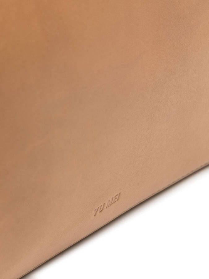 Yu Mei Leren shopper Bruin