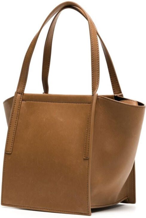 Yu Mei Shopper van nappa leer Bruin