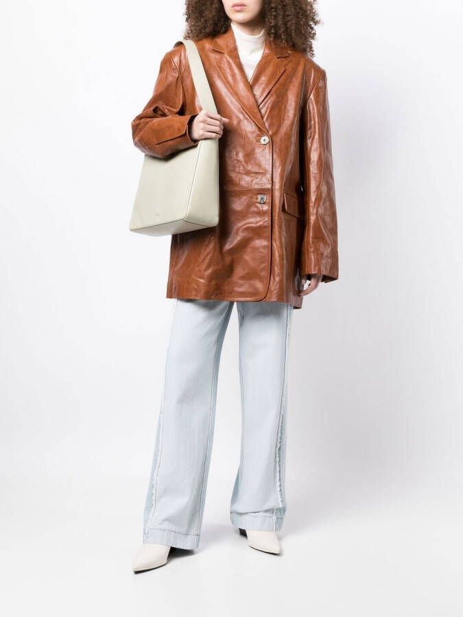 Yu Mei Shopper met logo-reliëf Groen