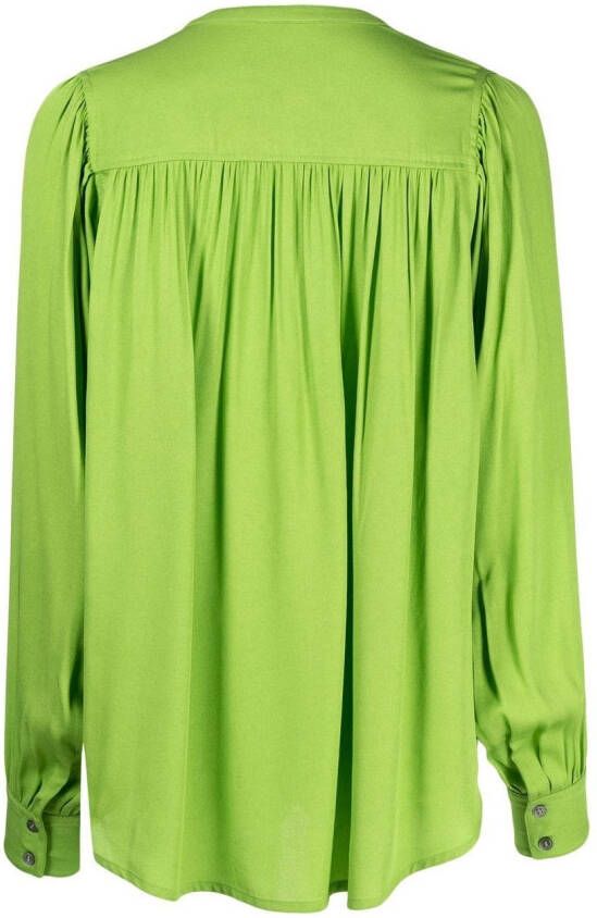 Yves Salomon Asymmetrische blouse Groen