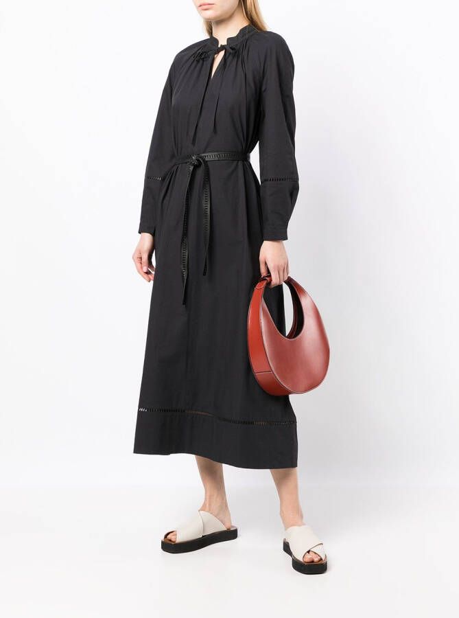 Yves Salomon Blousejurk met ceintuur Zwart
