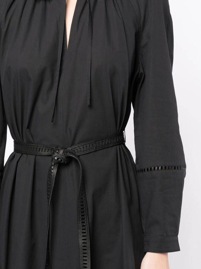 Yves Salomon Blousejurk met ceintuur Zwart