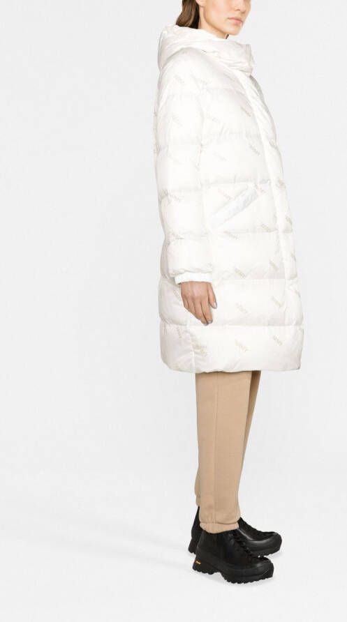 Yves Salomon Donsjas met capuchon Beige