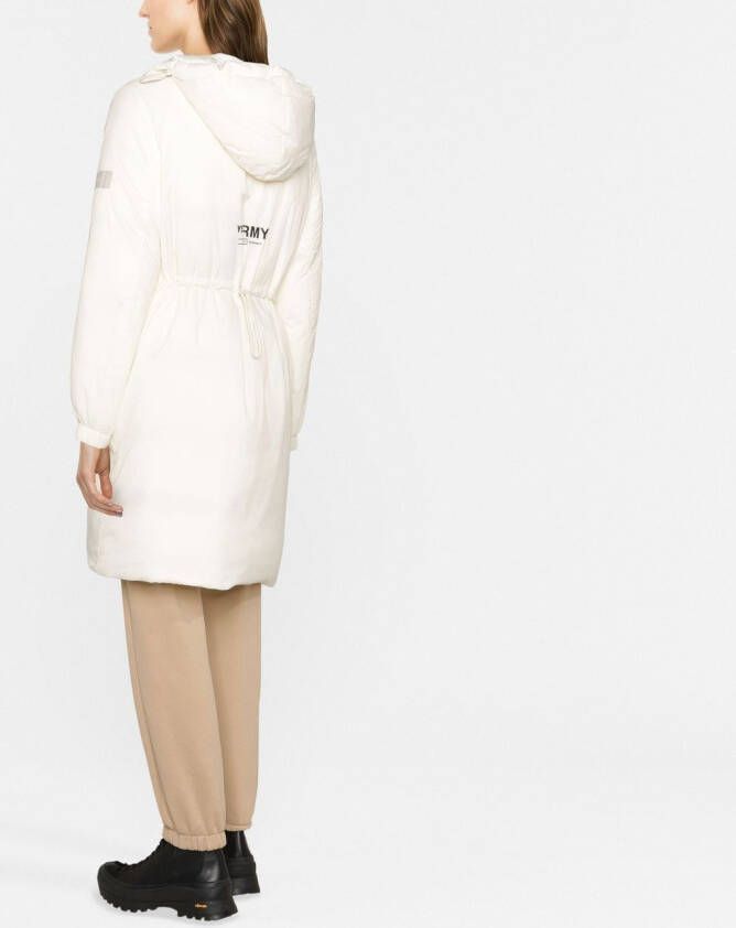 Yves Salomon Donsjas met capuchon Beige