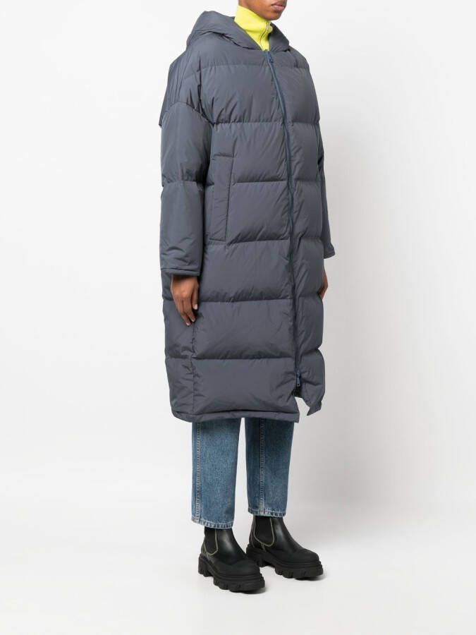 Yves Salomon Donsjas met capuchon Blauw