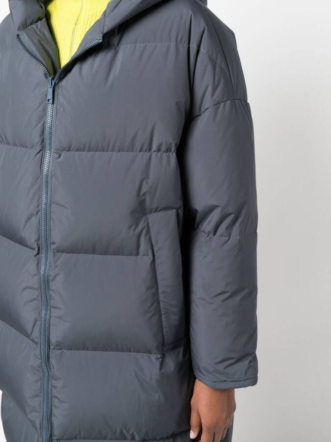 Yves Salomon Donsjas met capuchon Blauw