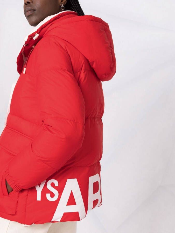 Yves Salomon Gewatteerde mantel Rood