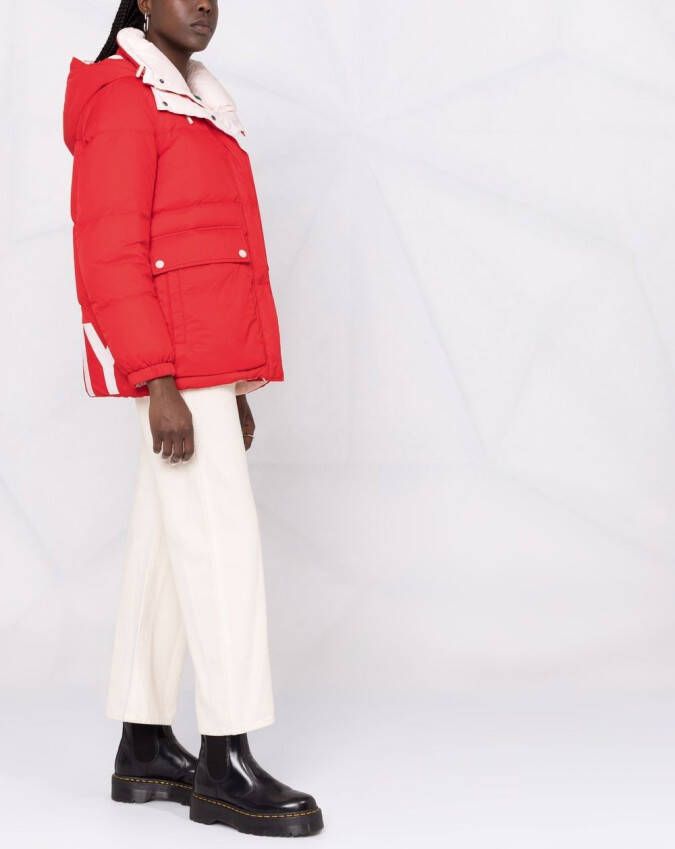 Yves Salomon Gewatteerde mantel Rood