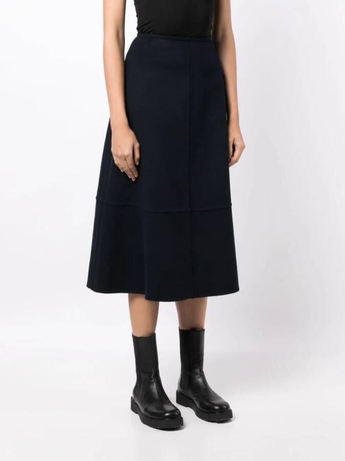 Yves Salomon High waist midi-rok Blauw