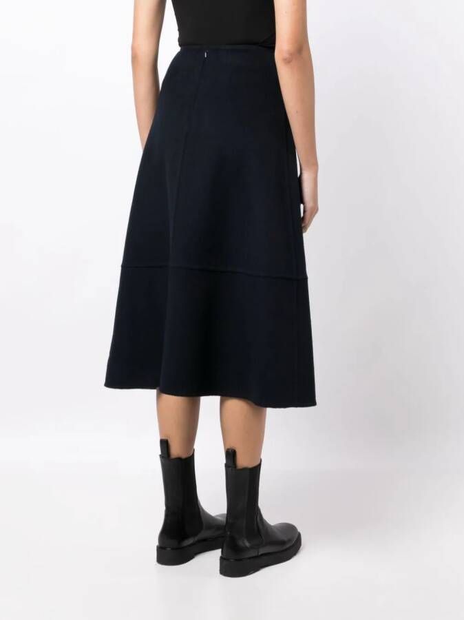 Yves Salomon High waist midi-rok Blauw