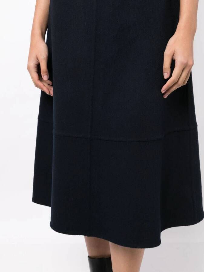Yves Salomon High waist midi-rok Blauw
