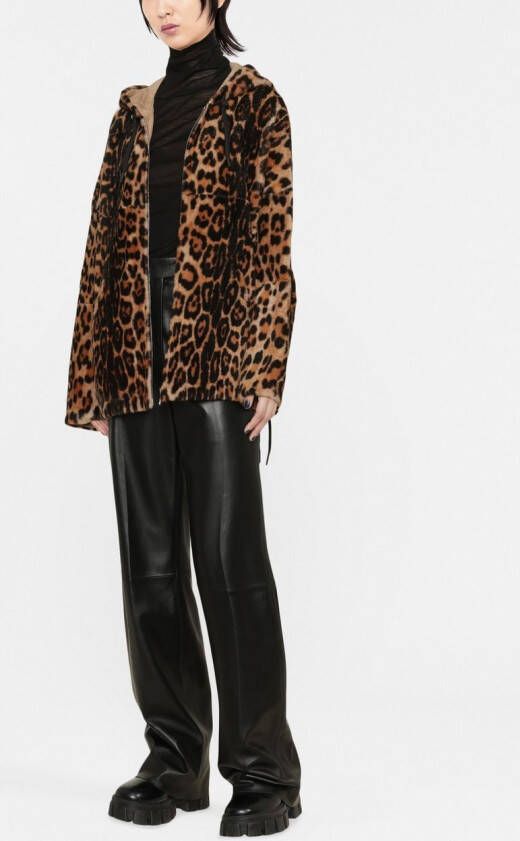 Yves Salomon Jack met dierenprint Beige