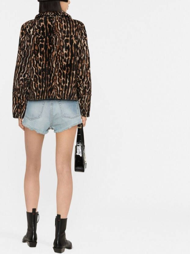 Yves Salomon Jack met luipaardprint Bruin