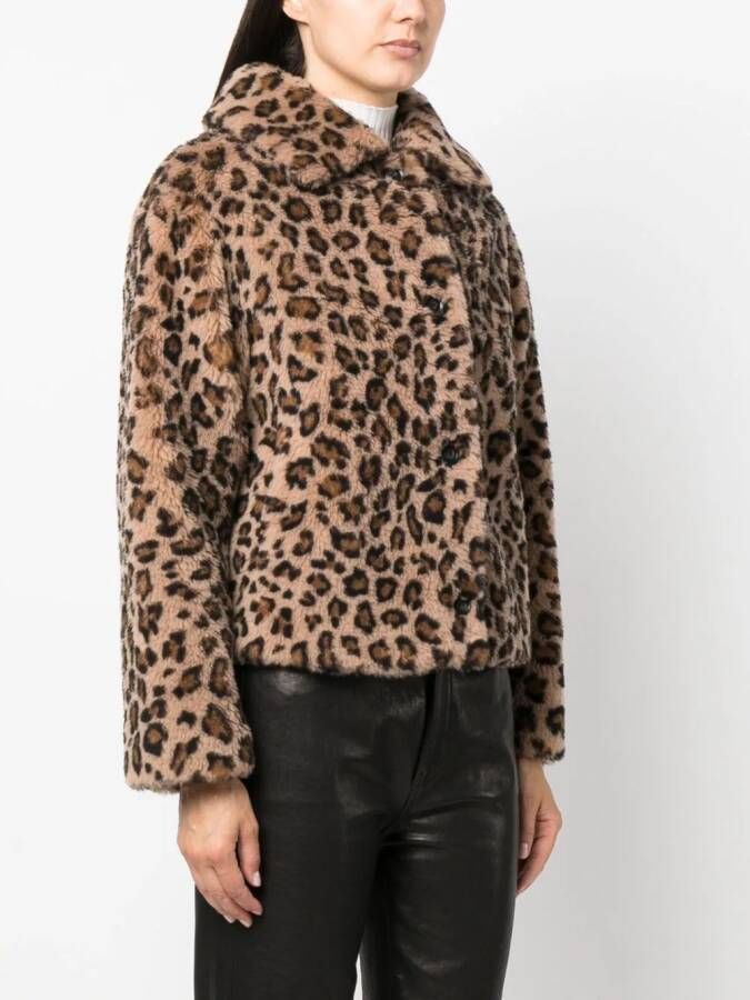 Yves Salomon Jack met luipaardprint Bruin