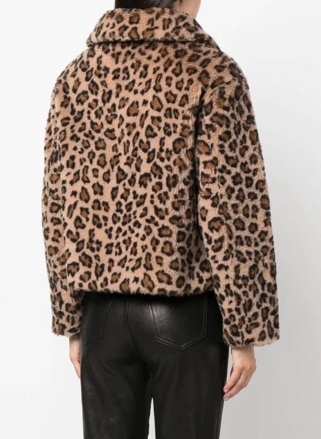 Yves Salomon Jack met luipaardprint Bruin