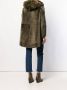 Yves Salomon Lammy coat met capuchon Groen - Thumbnail 4