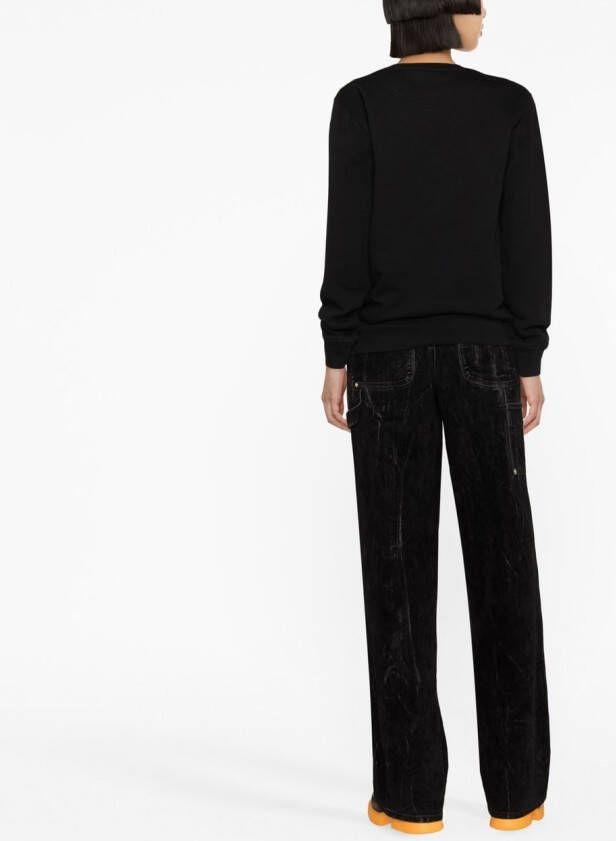 Yves Salomon Sweater met logoprint Zwart