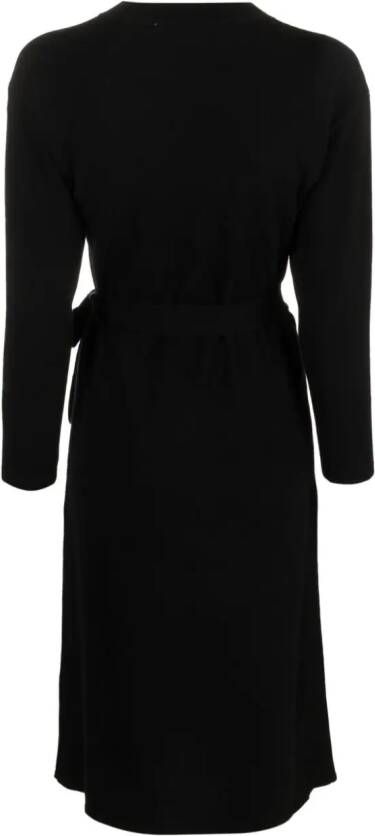 Yves Salomon Midi-jurk met lange mouwen Zwart