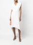 Yves Salomon Midi-jurk met V-hals Wit - Thumbnail 2