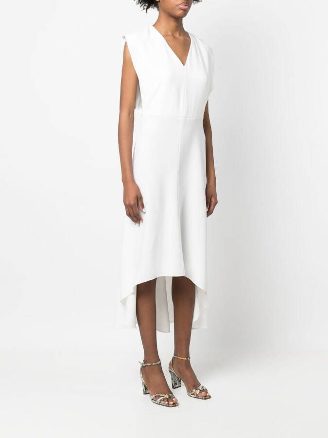 Yves Salomon Midi-jurk met V-hals Wit